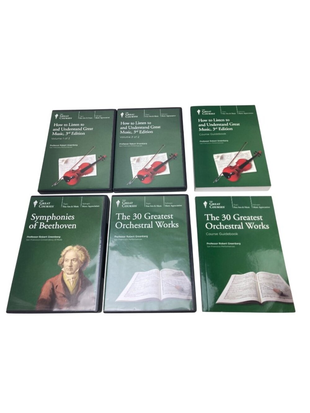 The Great Courses Music DVD Book Set Lot Orchestral, Beethoven, How to Listen